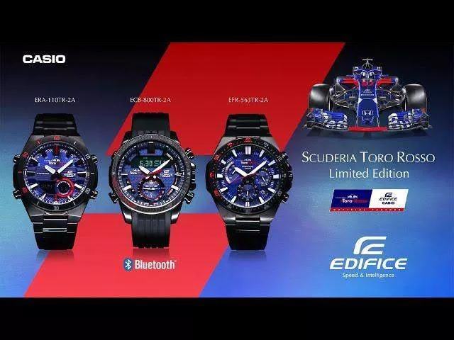 Компания Casio Edifice выпустила очередную коллаборационную модель в сотрудничестве с командой Scuderia Toro Rosso Formula 1.